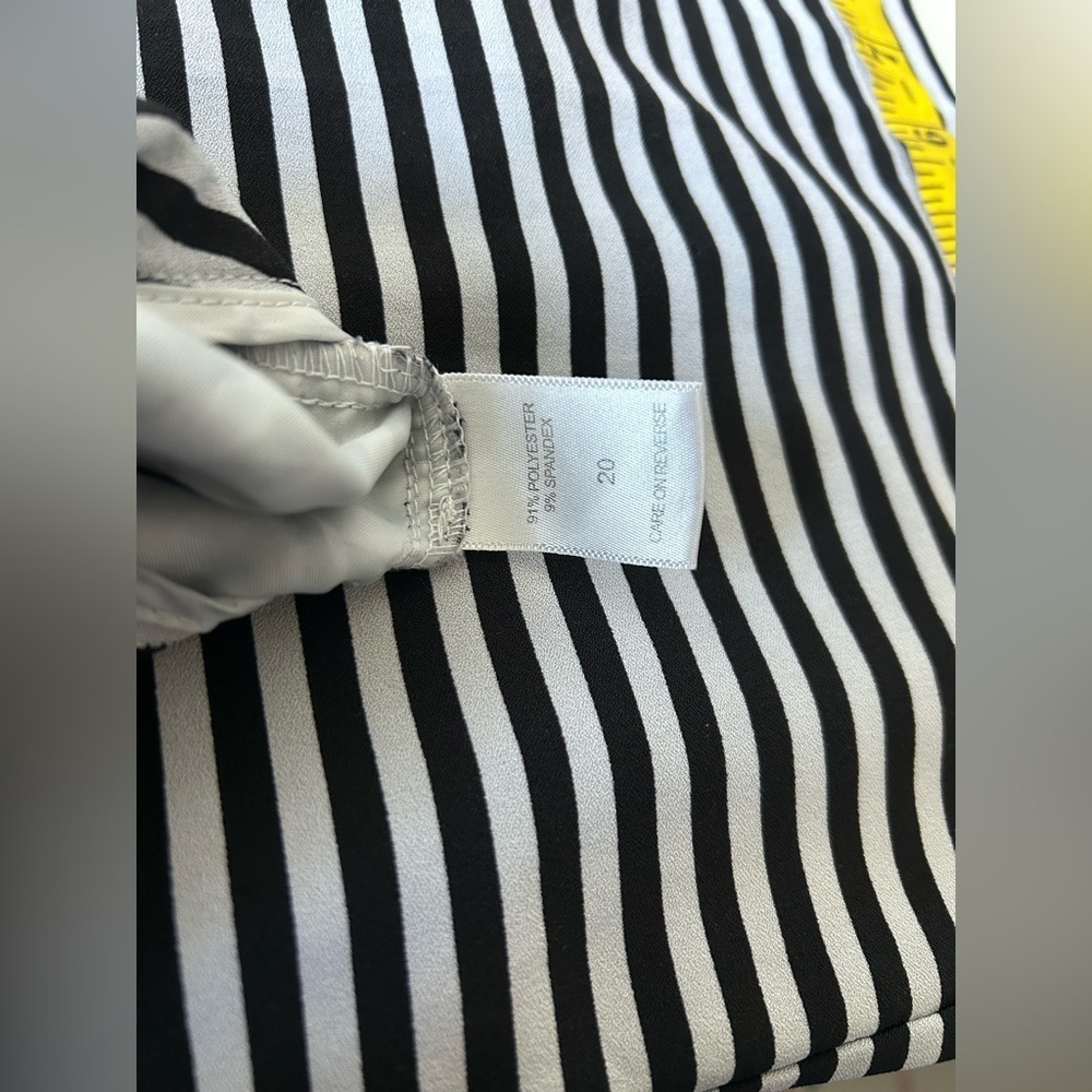 7TH AVE STRIPED WIDE LEG PANTS. GREY/BLACK 20. WRINKLE RESISTANT, POLISHED LOOK - Picture 8 of 11
